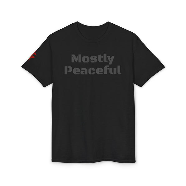 Mostly Peaceful T-Shirt — Funny Relaxed Graphic Tee
