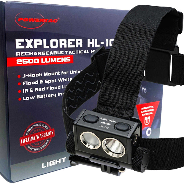 Explorer HL-10 - 2,550 Lumen White/Red/IR Headlamp